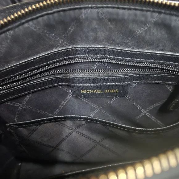 Michael Kors Black Tote with Gold Hardware - Picture 8 of 9